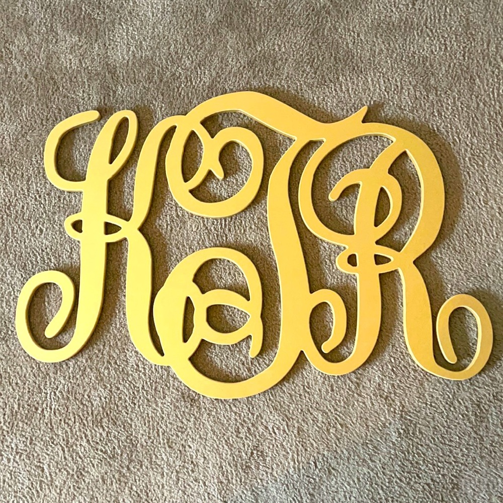 KRT‎ KTR Wood Monogram Wall Hanging Pottery Barn Kids